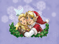 I drew this as a christmas card to friends of my site, I ended up using it for the winter header too.
